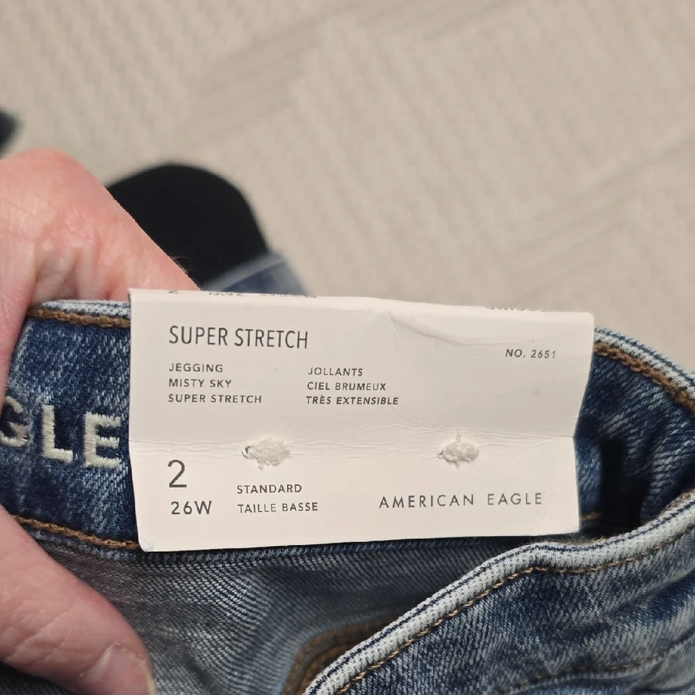 American Eagle Outfitters Distressed Blue Skinny Jeggings